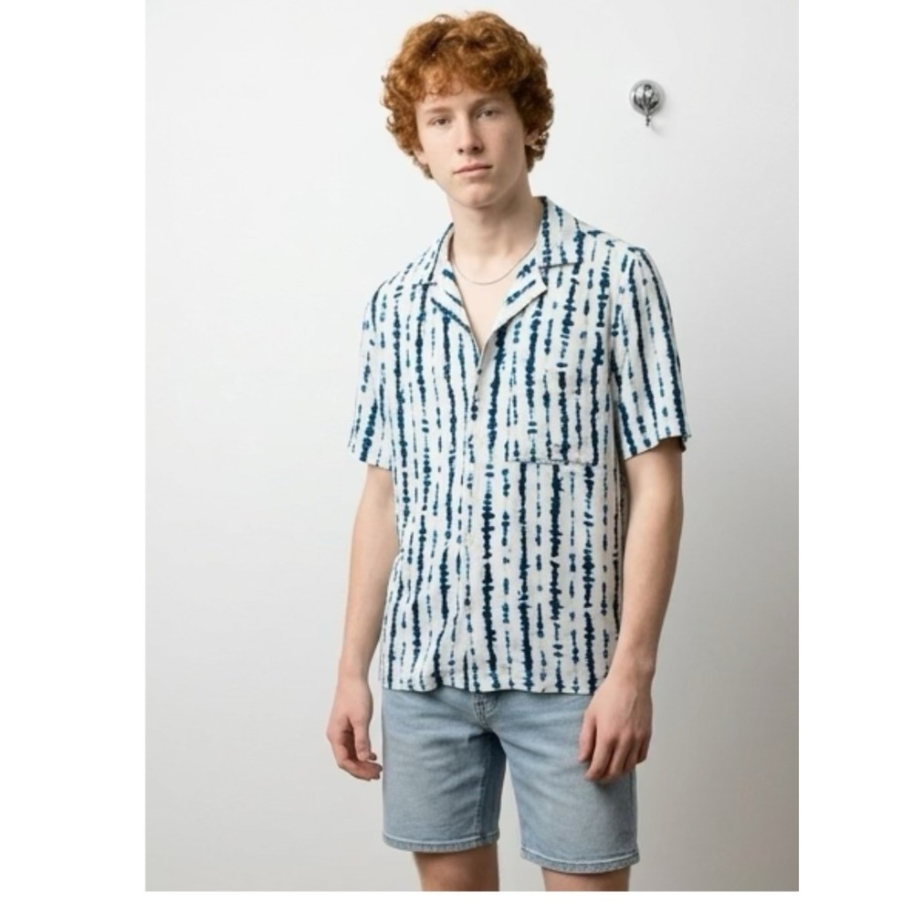 (..,8)Onia Printed Camp Shirt Size S Short Sleeve